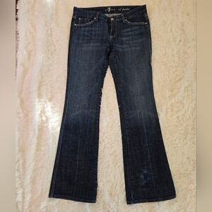 Lee Dark Blue Flare Jeans - Women's Wide Leg